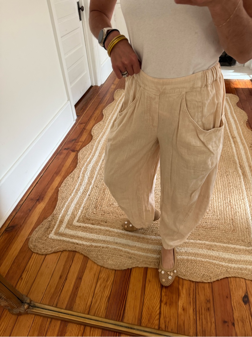 Free People barrel linen nwt pants